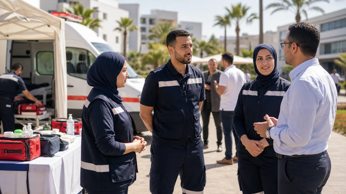 Équipe médicale marocaine pour couverture événementielle